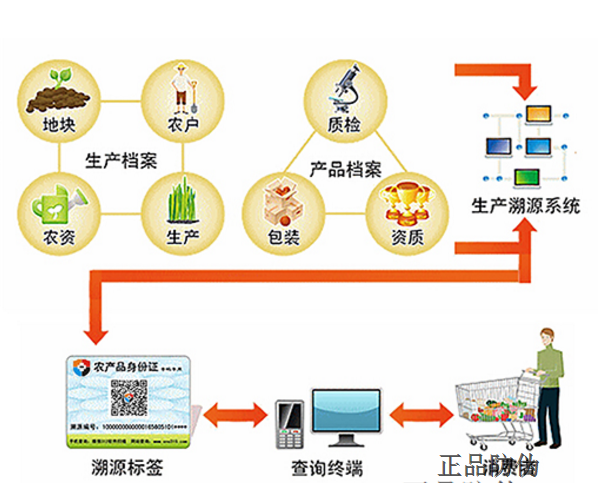 二维码食品溯源系统追溯流程