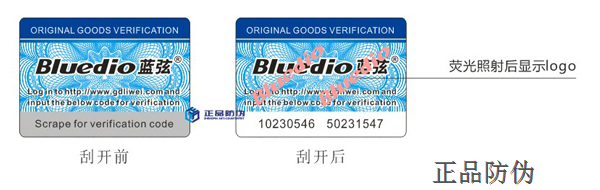 荧光油墨防伪标签模板